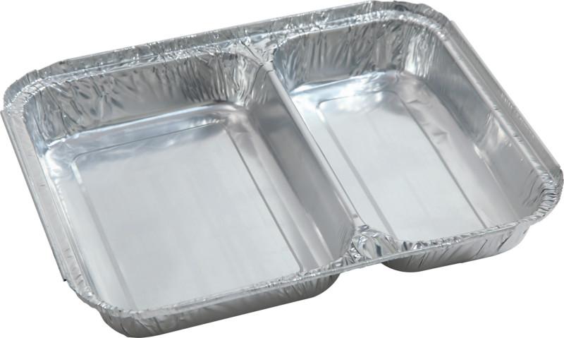 供应两格铝箔餐盒，铝箔餐具供应 佛山伟箔直销两格铝箔餐盒