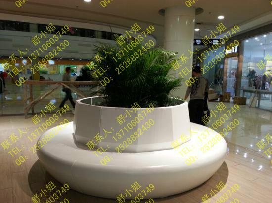 供应黑龙江商场玻璃钢花盆美陈装饰花箱户外广场砂岩花槽图片