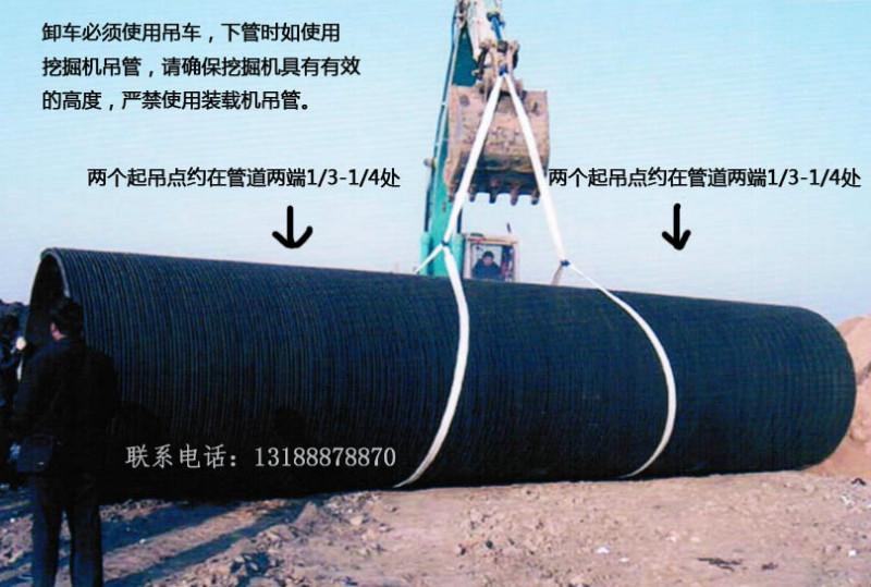 供应包头通用增强型网状结构壁管包头HDPE网状结构壁管包头增强型缠绕管