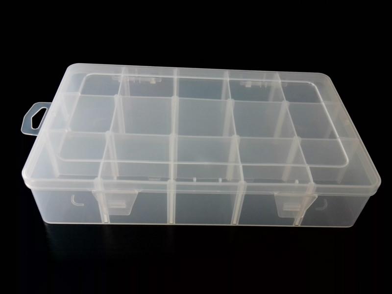 供应PP工具盒配件盒/格子收纳盒/半透明