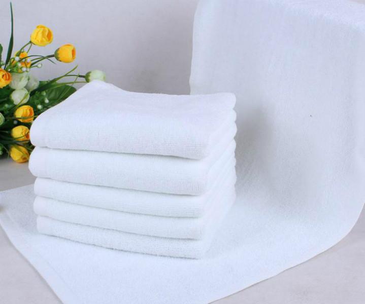 一次性毛巾宾馆洗浴中心足浴美容院纯棉白毛巾可定制标识