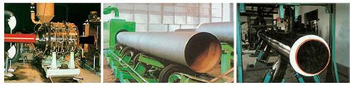 供应HDPE一步法聚氨酯保温管生产线管材生产范围广泛：ф48-ф10