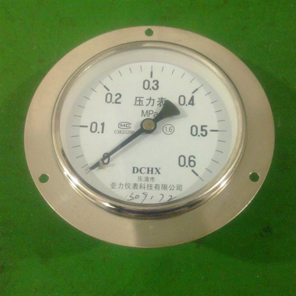 供应面板式水压力表 嵌入式 轴向带边压力表100表面一般压力表