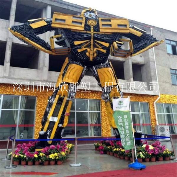 供应保定玻璃钢大黄峰机器人雕塑价格/大型机器人大黄峰模型雕塑制作厂家图片
