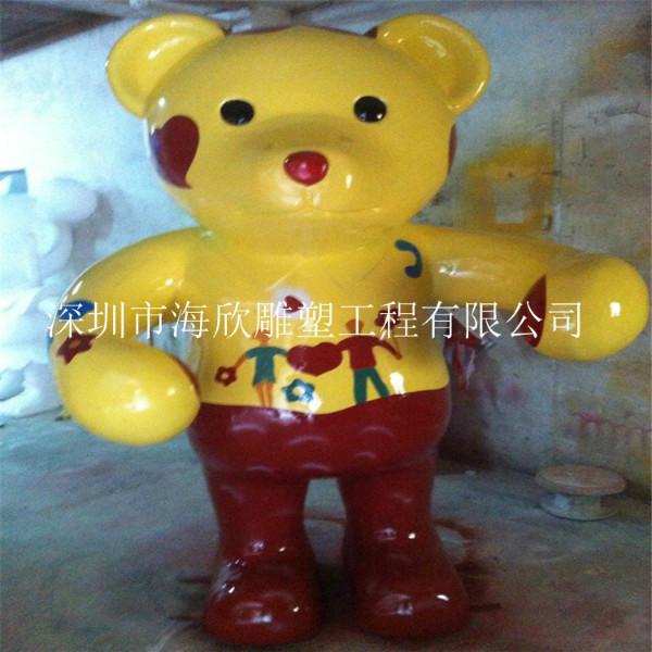 供应卡通熊猫雕塑迎宾形象卡通造型/卡通暴力熊雕塑/玻璃钢泰迪熊雕塑图片