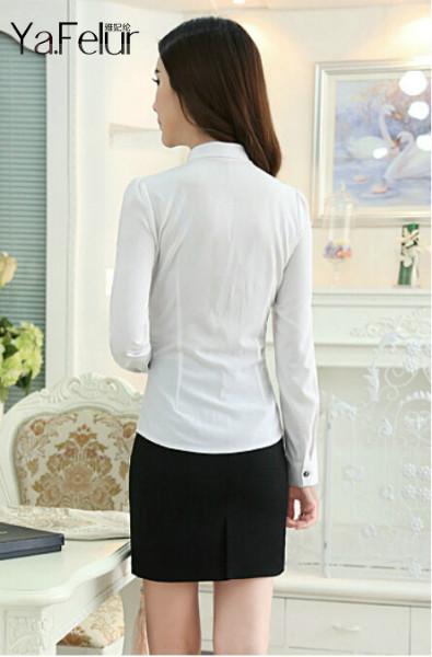 供应新款时尚潮流韩版女士长袖衬衫职业装女衬衫订做