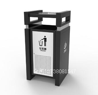 供应可贴广告果皮箱 不锈钢垃圾桶 可定制果皮桶 型号HW-0036