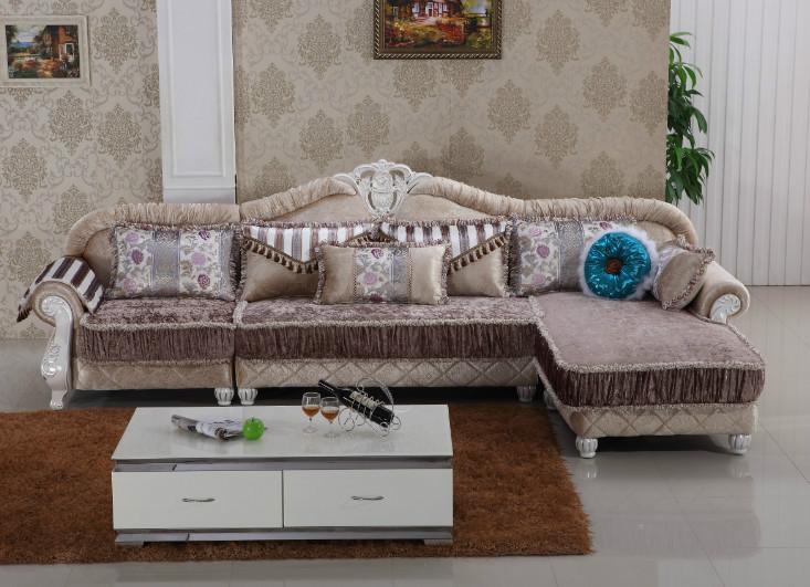 供应皮配布转角沙发供应商  简欧布艺沙发组合 湖南热卖欧式沙发 厂家直销 特价新款沙发