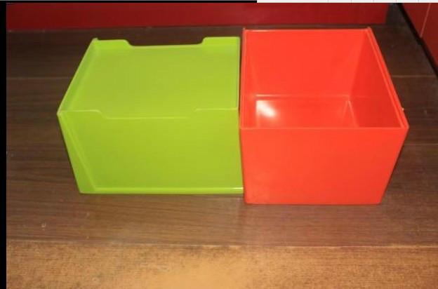 供应美耐皿格斗彩色盒子定制休闲食品盒密胺盒