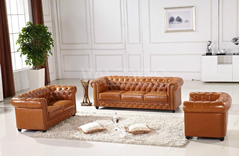 供应复古休闲沙发 厚皮欧式奢华真皮沙发 新古典后现代沙发 英伦复古沙发