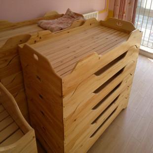 供应厂家批发定做实木幼儿园小床重叠床120x60