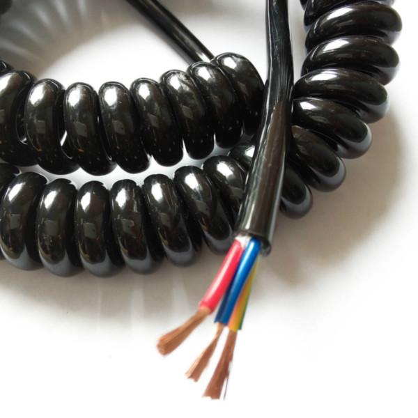 供应宝赢螺旋电缆3芯弹簧线无氧铜1平方图片