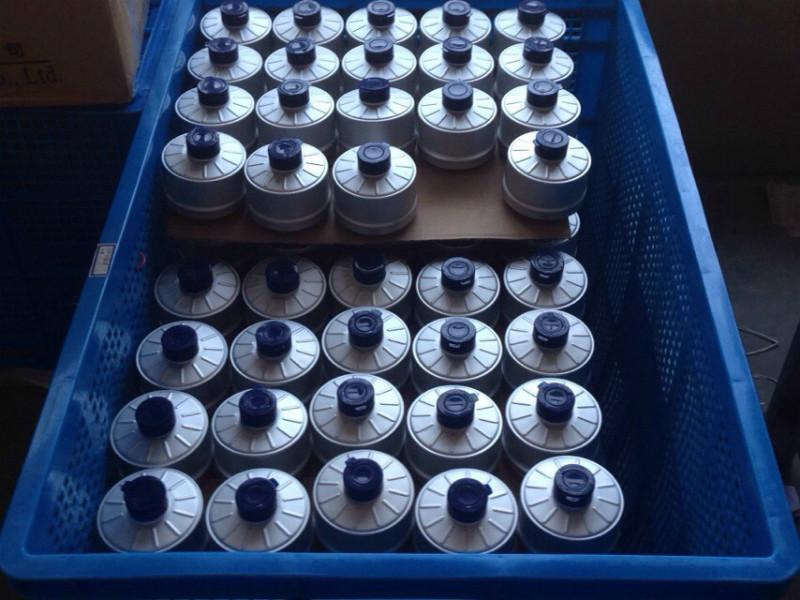 供应滤毒罐防毒面具铝罐图片