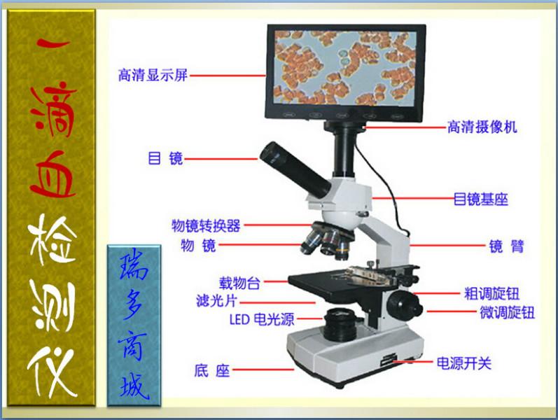 供应一滴血检测仪一体机-螨虫精子分析仪-专业高清显微镜-瑞多商城
