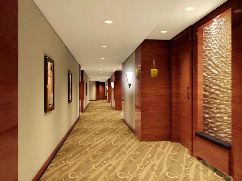供应酒店走廊地毯，快捷酒店走廊效果图，宾馆走廊效果图