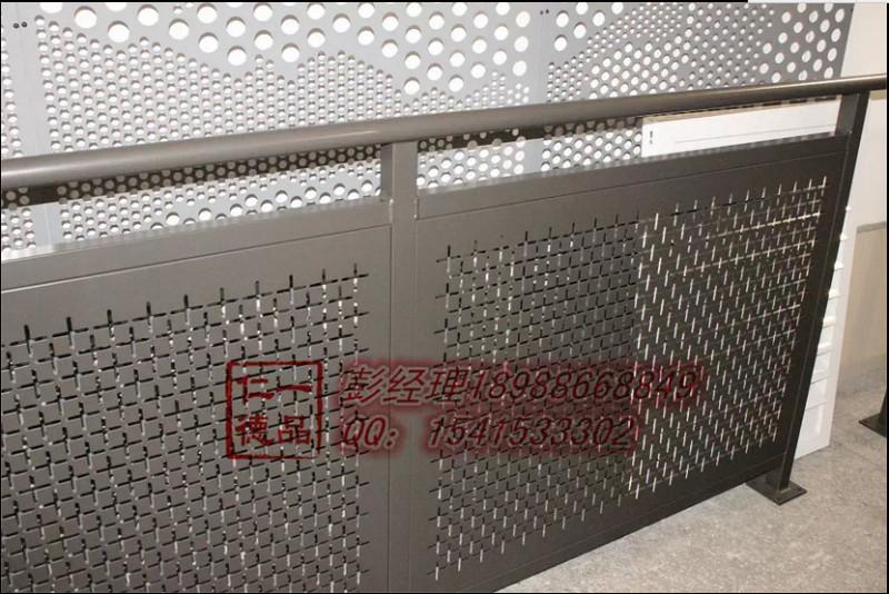 供应铝合金镂空铝板式阳台护栏全焊接式静电粉末喷涂