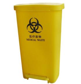 供应太原医疗专用黄色垃圾桶厂家批发太原50升脚踏黄色医疗垃圾桶