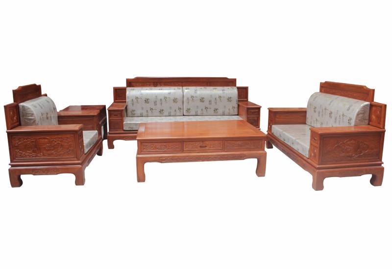 供应东阳鲁创出售红木家具高背博古沙发，刺猬紫檀，非洲花梨木