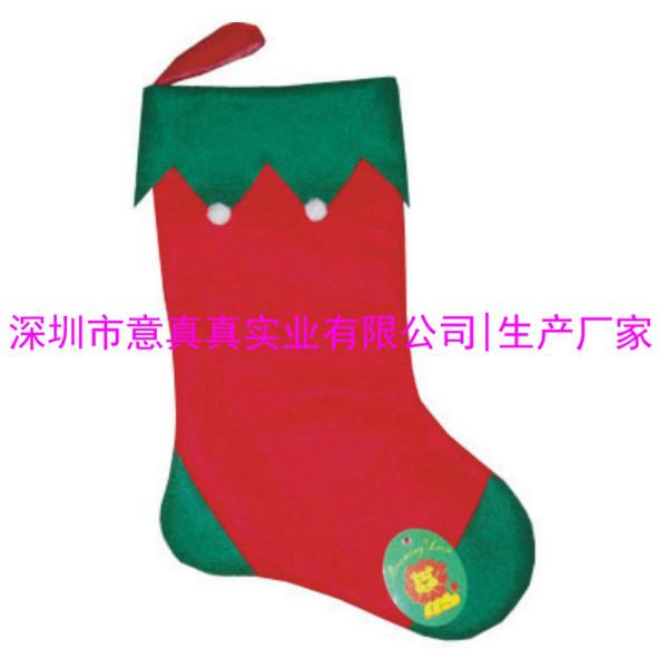 供应绿色圣诞袜子 定做圣诞节日圣诞袜子 各种颜色款式圣诞礼品定做加工