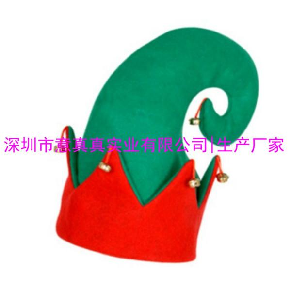 供应圣诞铃铛帽圣诞节装饰帽定制厂家定做圣诞装饰礼品铃铛帽图片