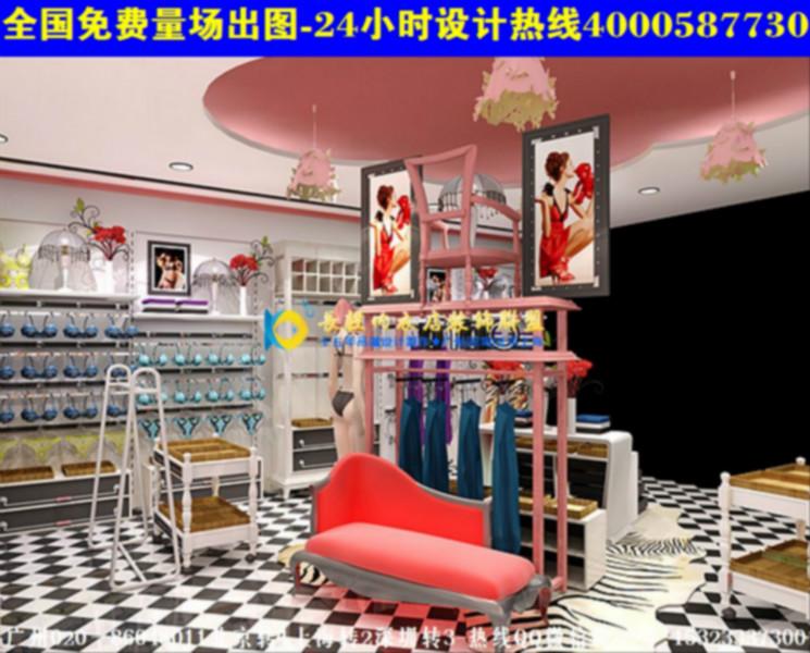 香港内衣货架家居服展示柜小内衣店门头效果图展柜图片
