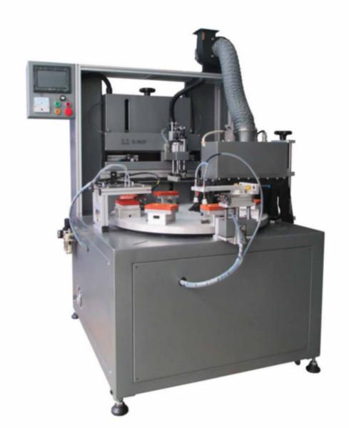 供应双工位精密转盘平面丝印机，S-3040PE/C800双工位精密转盘平面丝印机