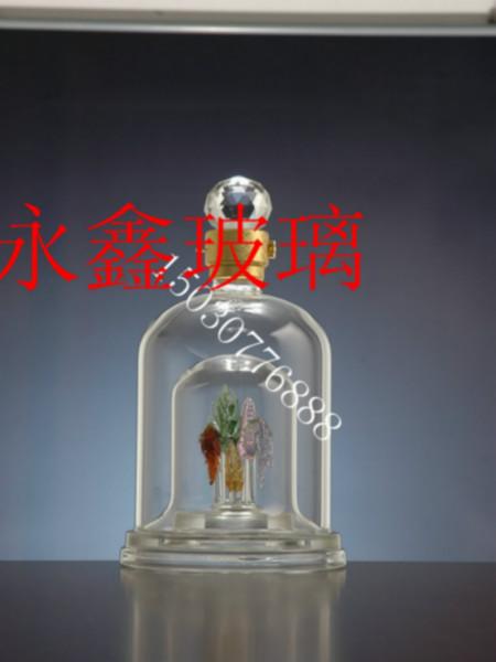 供应永鑫内置龙形工艺酒瓶，水晶玻璃酒瓶