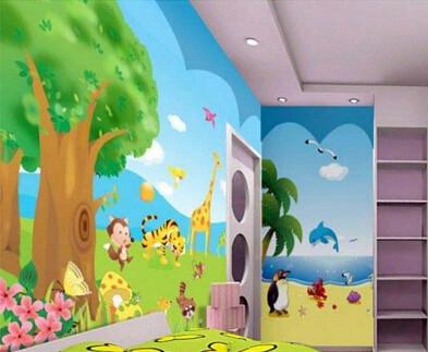 供应深圳墙体彩绘儿童房,给孩子打造一个别样空间,深圳儿童乐园墙绘