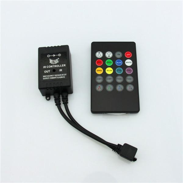 LED灯条音乐控制器黑色20键RF报价批发