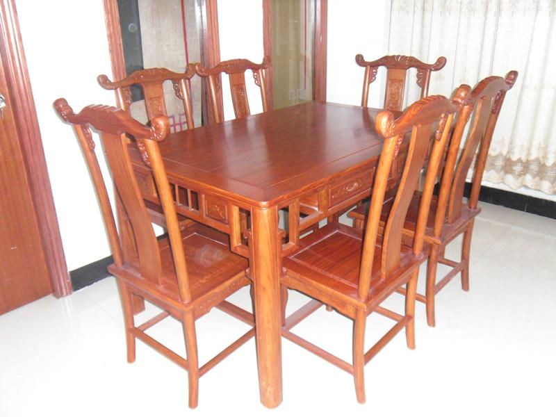 供应富贵餐桌长方形红木餐桌实木桌子非洲酸枝木四方桌饭桌餐桌八仙桌