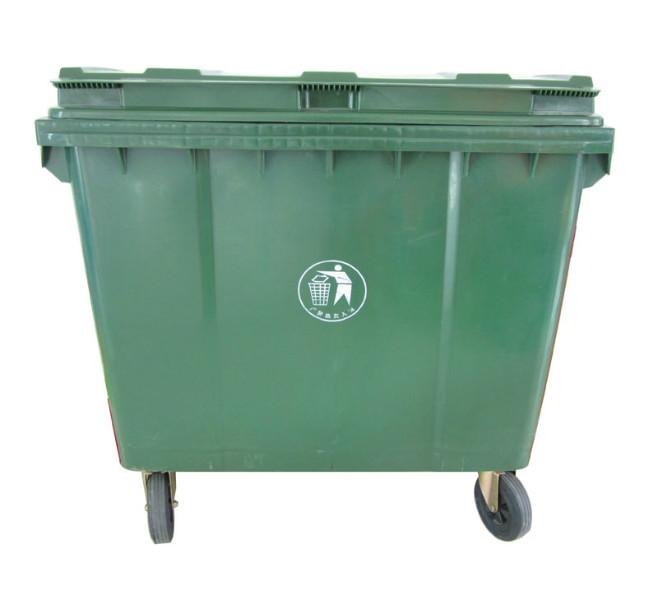 供应660L环卫垃圾桶  小区环卫车 超大容量塑料垃圾桶图片