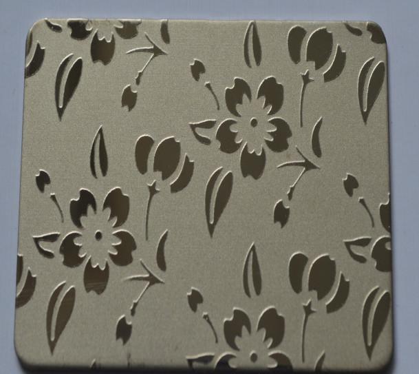 不锈钢钛金喷砂蚀刻组合工艺板批发