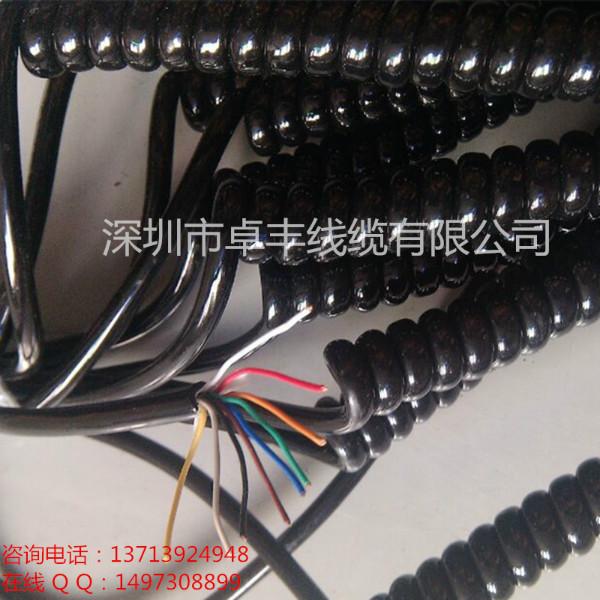 广东9芯弹簧电线缆螺旋伸缩曲线批发