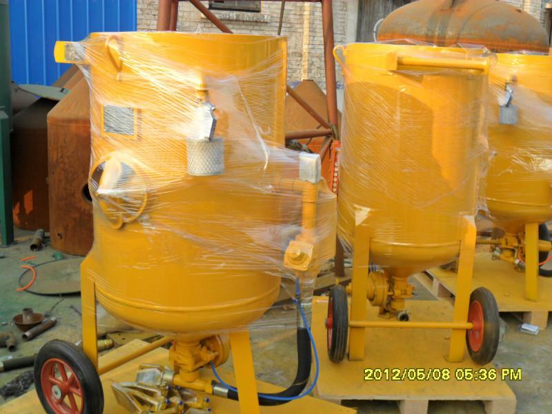 供应青岛气控式移动喷砂罐，喷砂除锈用KH-4720移动喷砂罐