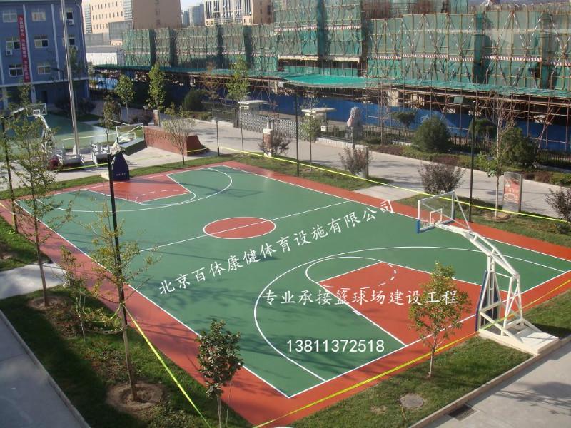 供应用于内蒙古塑胶篮球场地建设  赤峰塑胶网球场建设