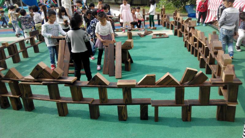幼儿园优质防腐积木|木制炭烧积木批发