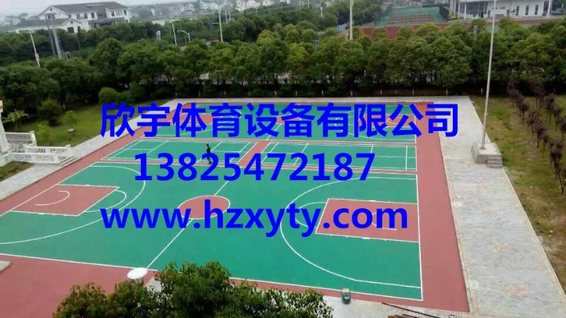 供应篮球场施工，硅PU球场建造，惠州塑胶球场专业施工厂家