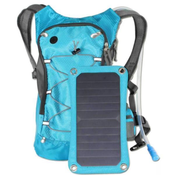 供应户外休闲多功能太阳能充电背包，尼龙料，USB输出5V 1A图片