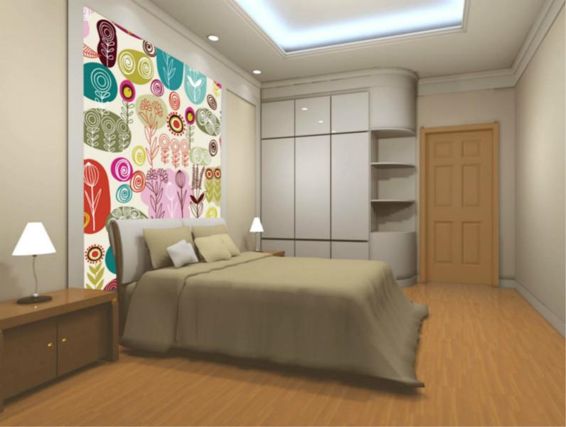 供应用于房屋装修|装饰|室内软装的无纺布丝绢布UV无缝壁画墙画