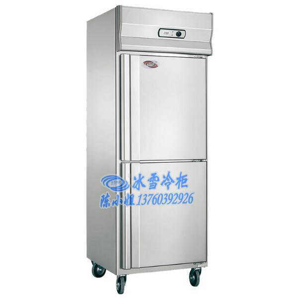 供应双门冰柜立式不锈钢厨房冷柜酒店KTV冷藏冷冻柜商用食品保鲜柜冰箱