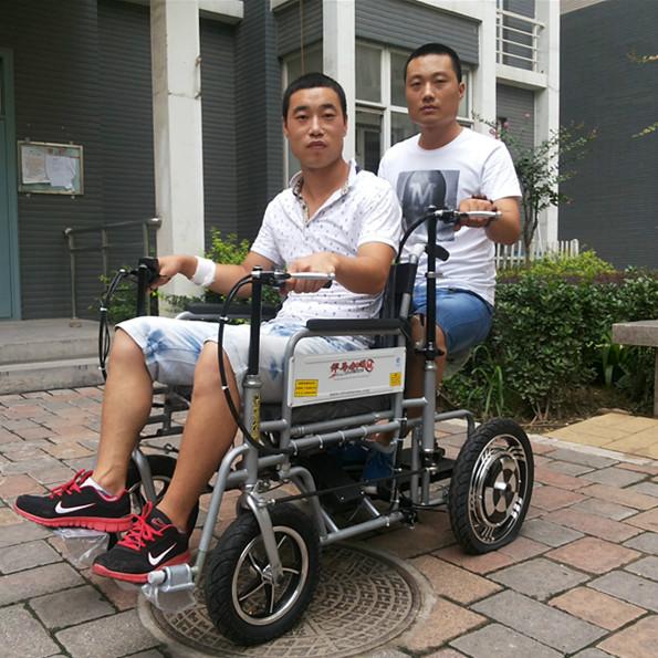 供应天津悍马双人双控电动轮椅