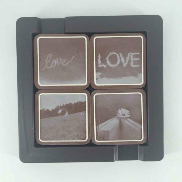 供应DIY巧克力32g盒装 情人节礼物喷绘图案爱情浪漫 代发代加工OEM